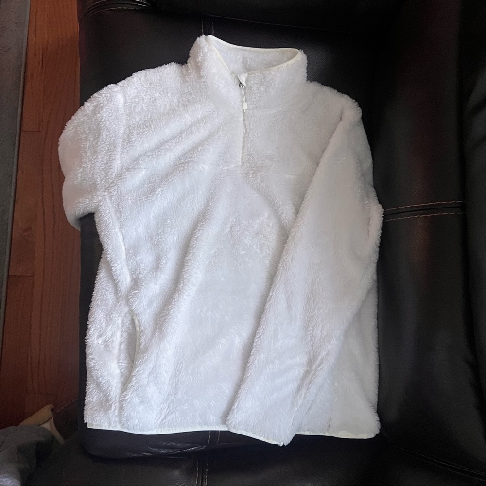 Eddie Bauer Soft White Fleece Jacket